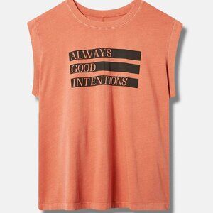 Torrid - Graphic Relaxed Fit Vintage Cotton Jersey Crew Neck Dolman Tank​​​​​​​